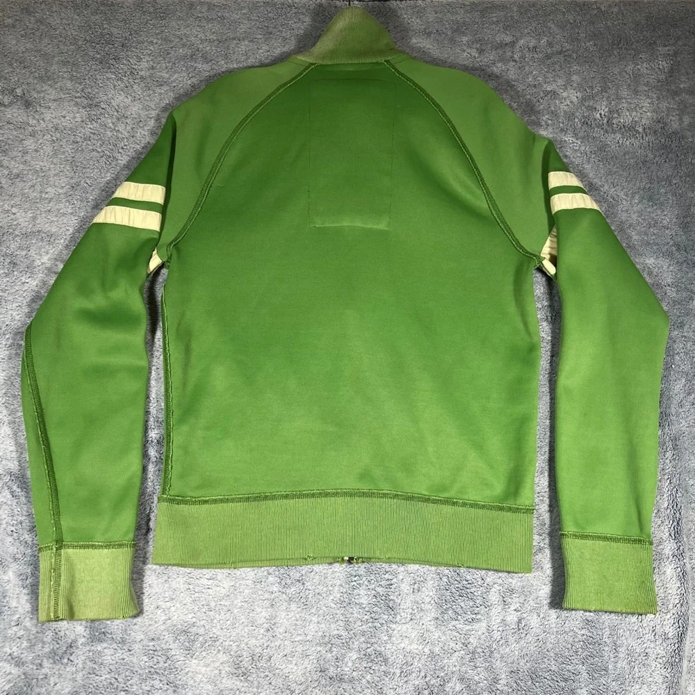 Abercrombie &‎ Fitch Mens Green Full Zip Track Jacket Large Vintage Y2K Athletic
